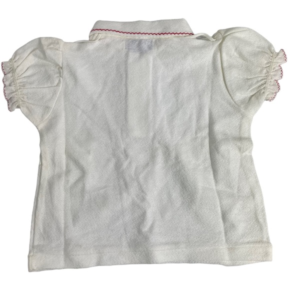 Vintage Carters Terry Cloth Baby 12 Month Embroidered Bow Snowflake Christmas - Picture 12 of 12